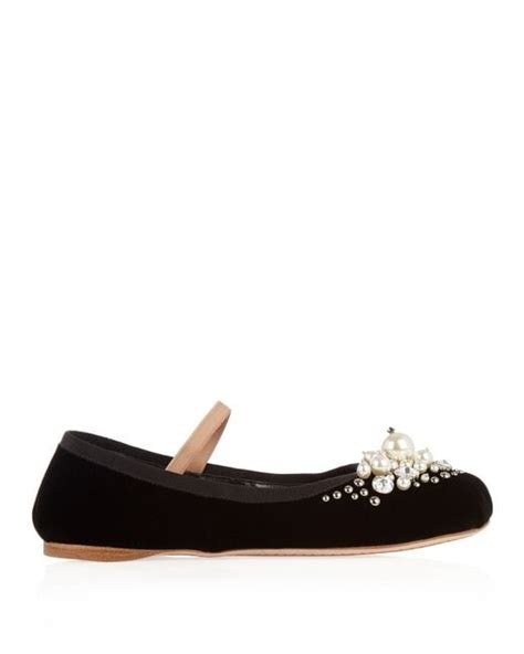 miu miu pearl flats|miu mi u shoes.